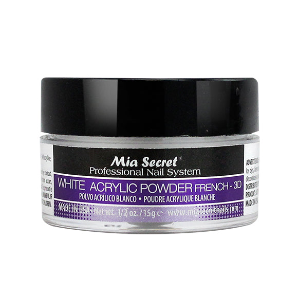 MIA SECRET Acrylic Powder - White French 3D