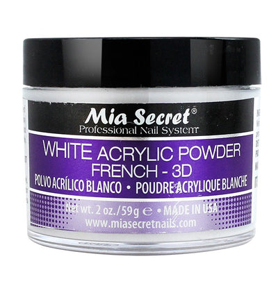 MIA SECRET Acrylic Powder - White French 3D