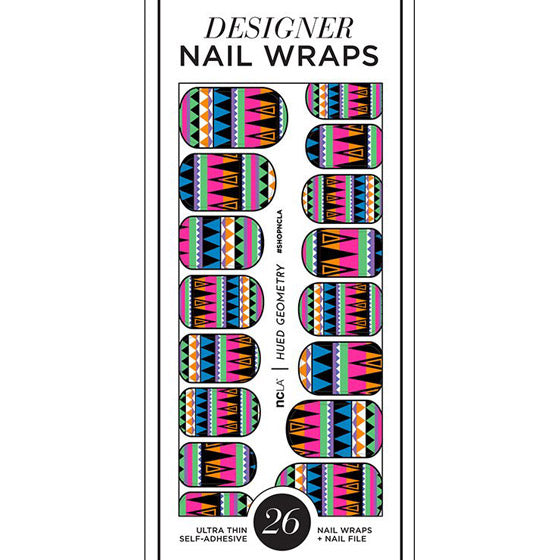 NCLA Designer Nail Wraps - Hued Geometry