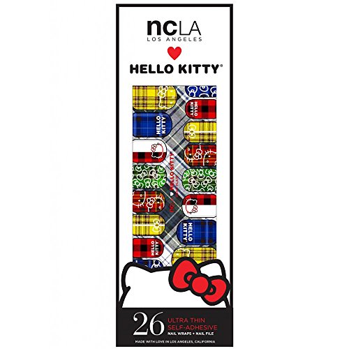 NCLA Hello Kitty Nail Wraps - Punk Plaid
