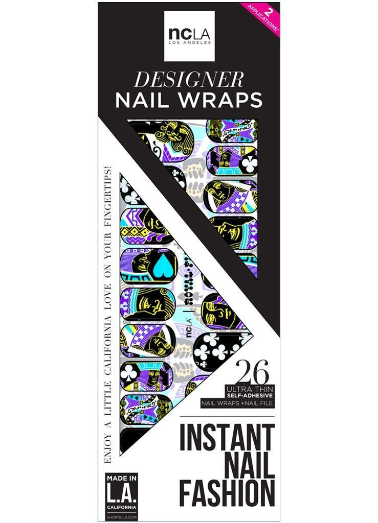 NCLA Designer Nail Wraps - Royal Flush