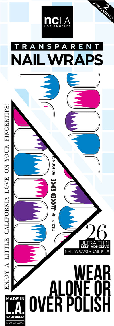 NCLA Transparent Nail Wraps - Jagged Edge